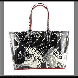 Christian Louboutin Black and White Graphic Tote